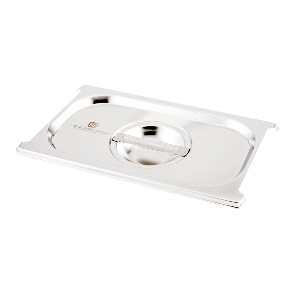 Met Lux Rectangle Stainless Steel Lid - Fits 1/4 Size Steam Table Pan - 1 count box