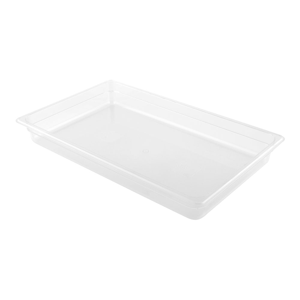 Met Lux Rectangle Clear Plastic Full Size Cold Food Storage Container - 2.5" Depth - 10 count box