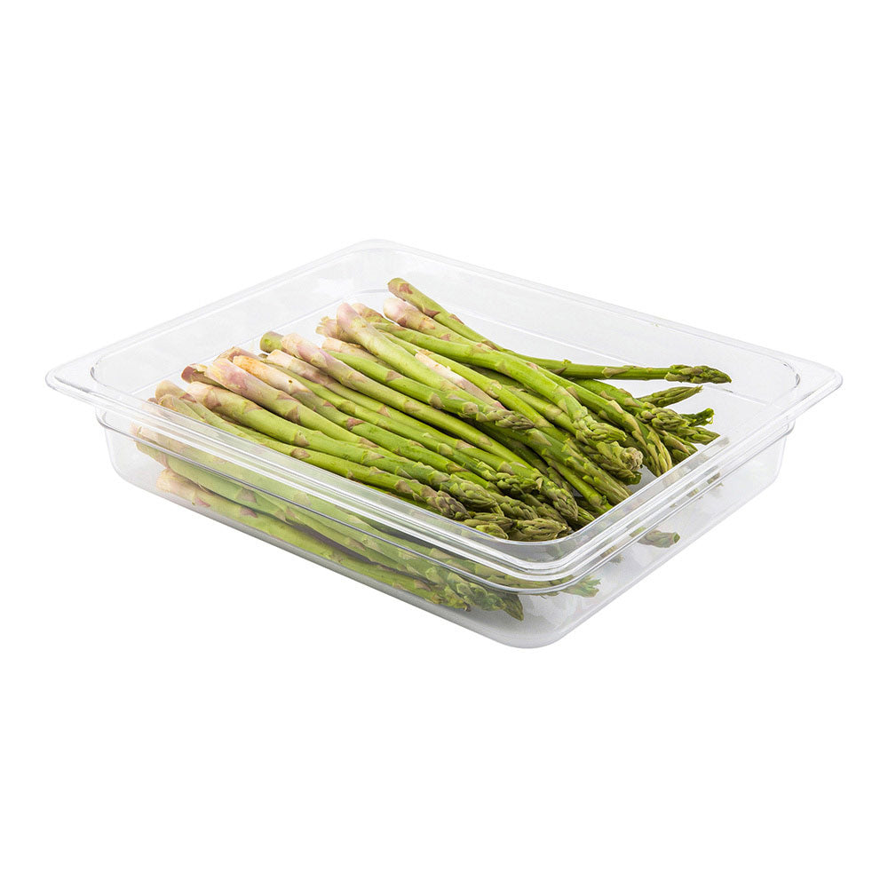 Met Lux Rectangle Clear Plastic 1/2 Size Cold Food Storage Container - 2.5" Depth - 10 count box