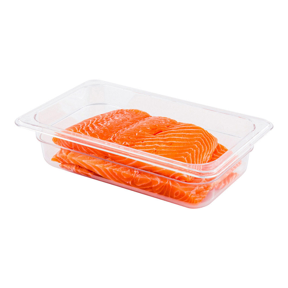 Met Lux Rectangle Clear Plastic 1/4 Size Cold Food Storage Container - 2.5" Depth - 10 count box