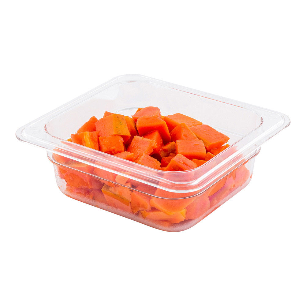 Met Lux Rectangle Clear Plastic 1/6 Size Cold Food Storage Container - 2.5" Depth - 10 count box