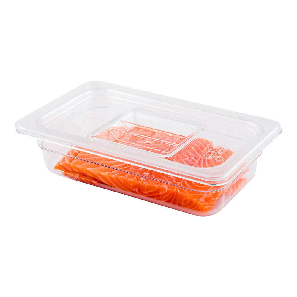 Met Lux Rectangle Clear Plastic Lid - Fits 1/4 Size Cold Food Storage Container - 10 count box