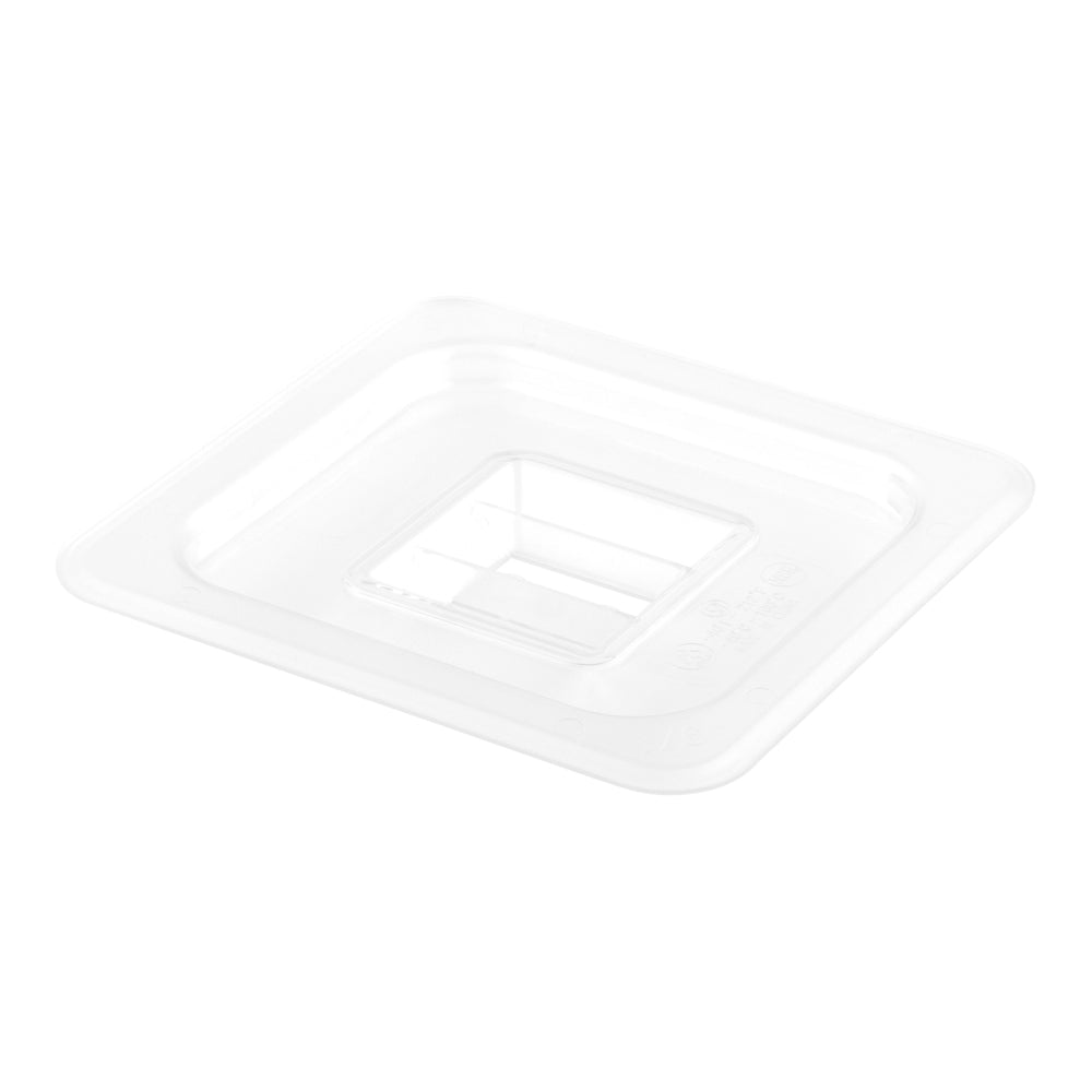 Met Lux Rectangle Clear Plastic Lid - Fits 1/6 Size Cold Food Storage Container - 10 count box