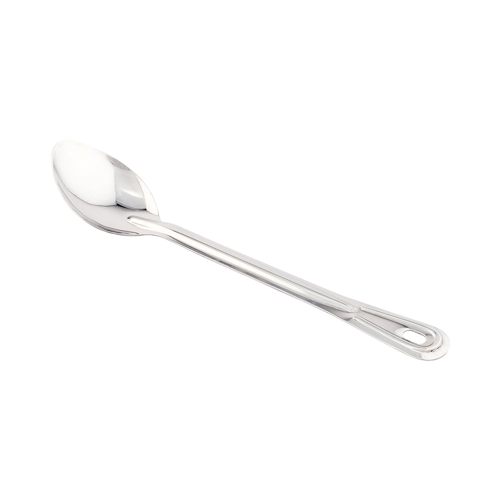 Met Lux Silver Stainless Steel Professional Serving Spoon - Solid - 13" - 1 count box