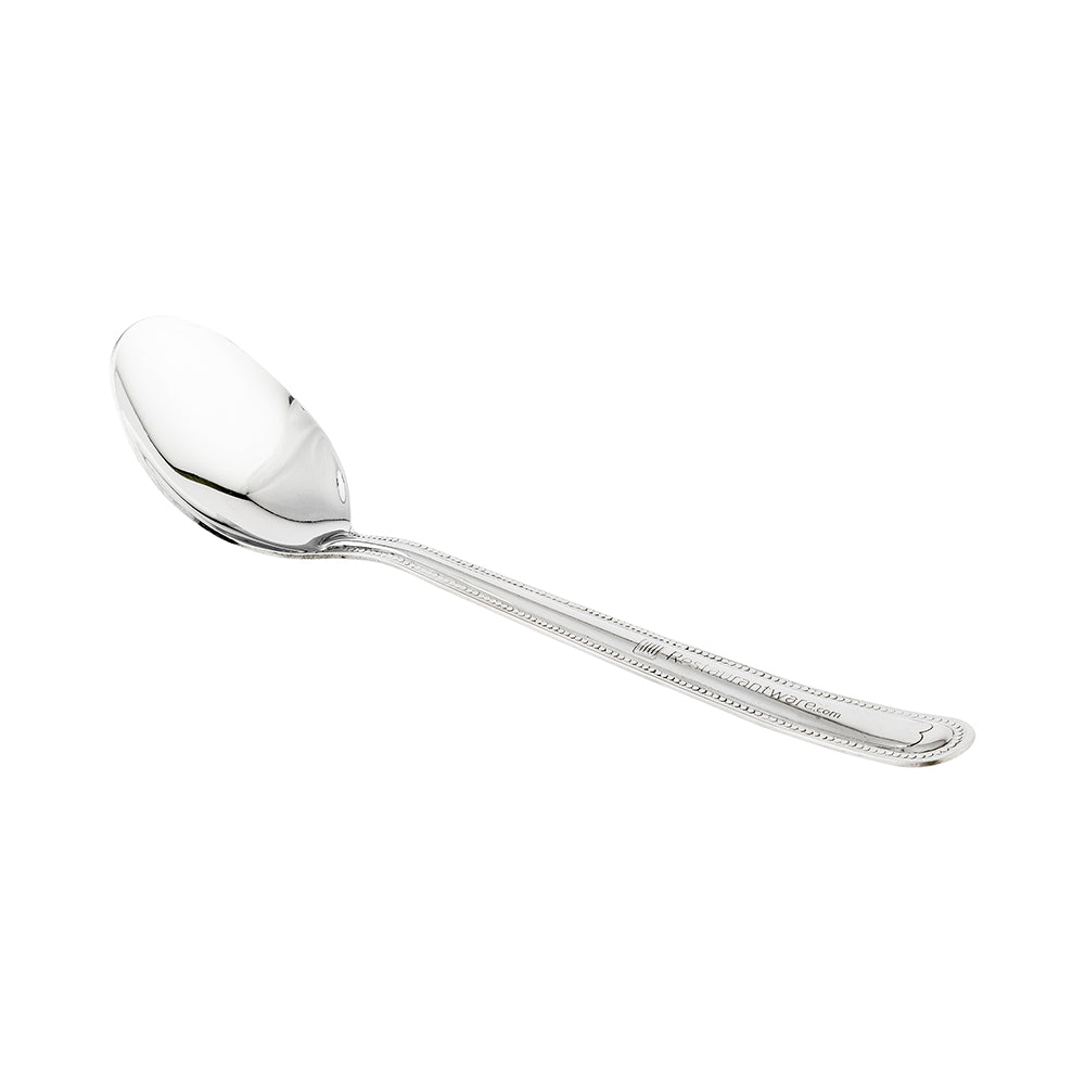 Met Lux Silver Stainless Steel Serving Buffet Spoon - Solid - 9" - 1 count box