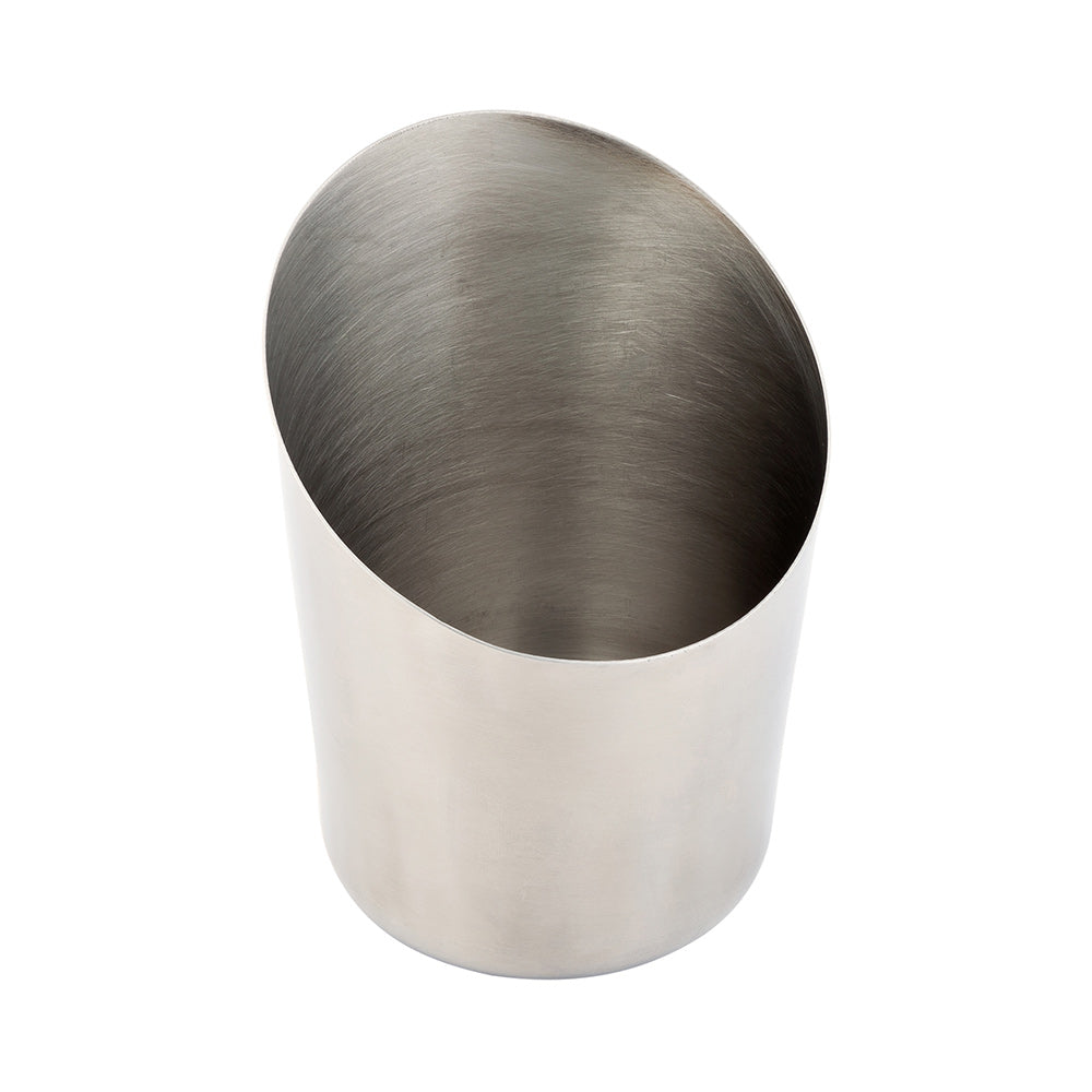 Met Lux Stainless Steel French Fry Cup - Tapered, Satin Finish - 3 1/2" x 4 1/2" - 1 count box