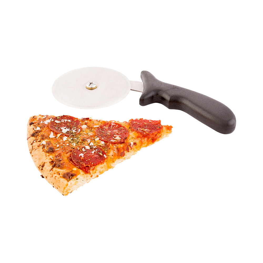 Met Lux Stainless Steel Pizza Wheel - with Black Plastic Handle - 9 1/2" - 1 count box