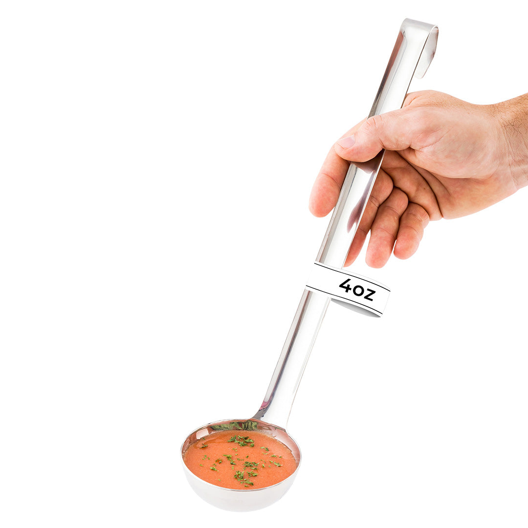 Met Lux 4 oz Stainless Steel Heavy-Duty Serving Ladle - One-Piece - 1 count box