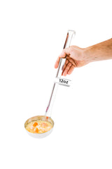 Met Lux 12 oz Stainless Steel Heavy-Duty Serving Ladle - One-Piece - 1 count box