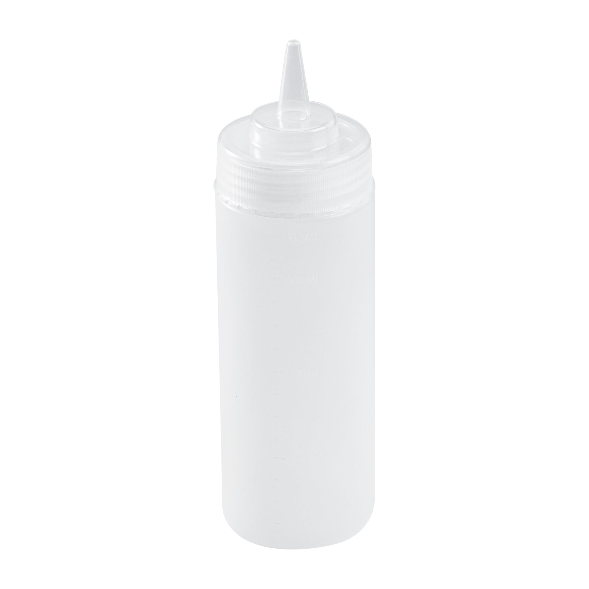 12 oz Clear Plastic Squeeze Bottle - Precision Tip - 2 1/4" x 2 1/4" x 8" - 1 count box