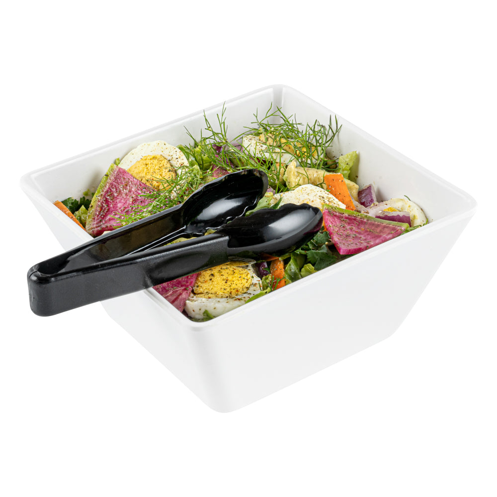 Black Plastic Catering Tongs - 6" - 1 count box