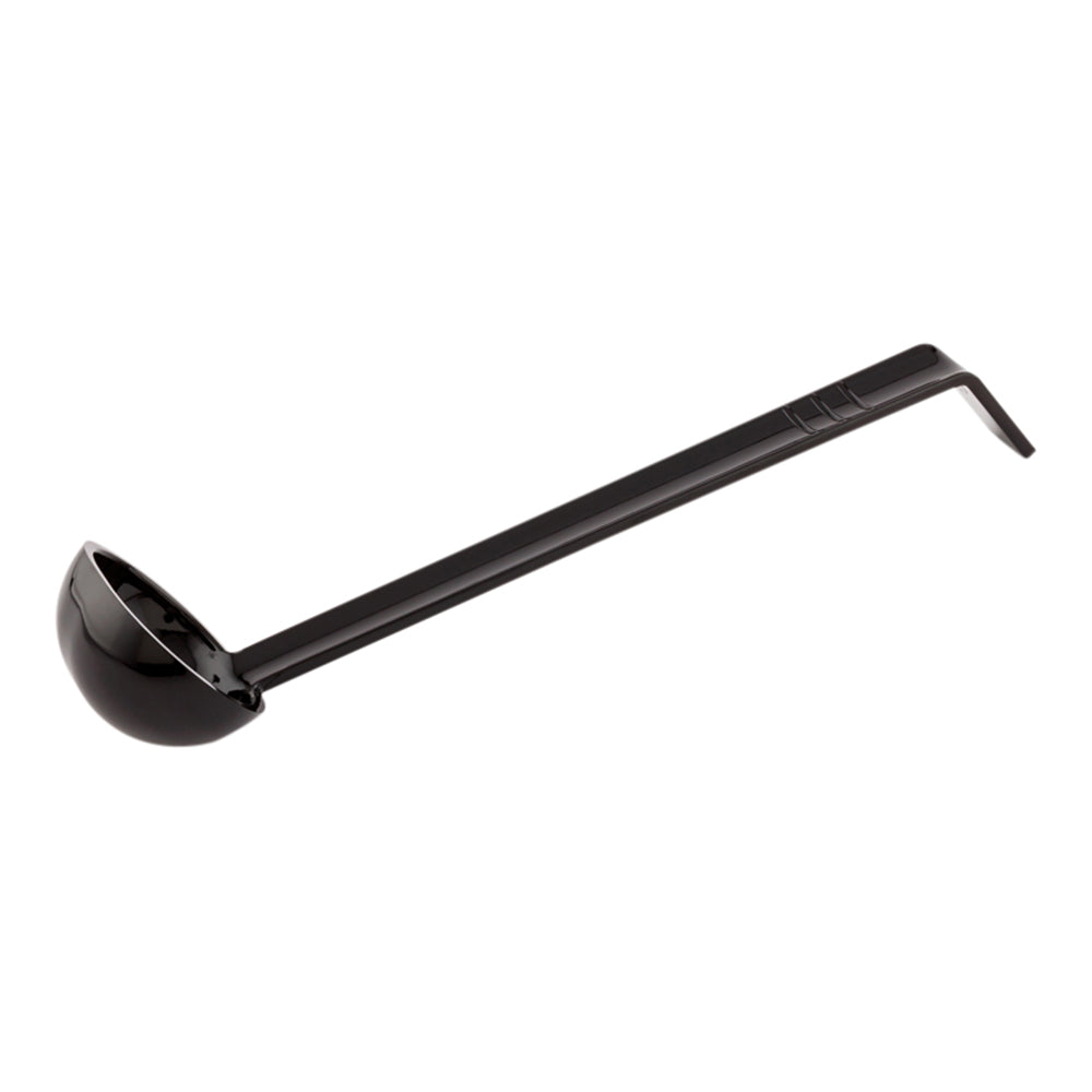 1 oz Black Plastic Sauce Ladle - 10 1/2" - 1 count box