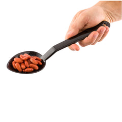 Black Plastic Catering Spoon - Perforated - 11