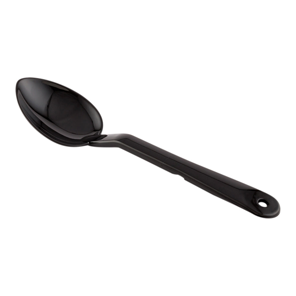 1 oz Black Plastic Catering Spoon  - Solid - 11" - 1 count box