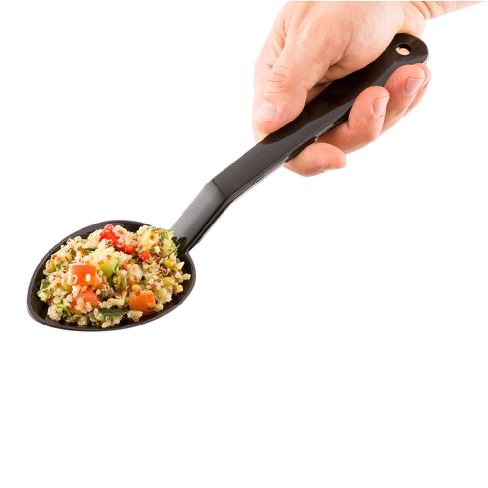 1 oz Black Plastic Catering Spoon  - Solid - 11" - 1 count box