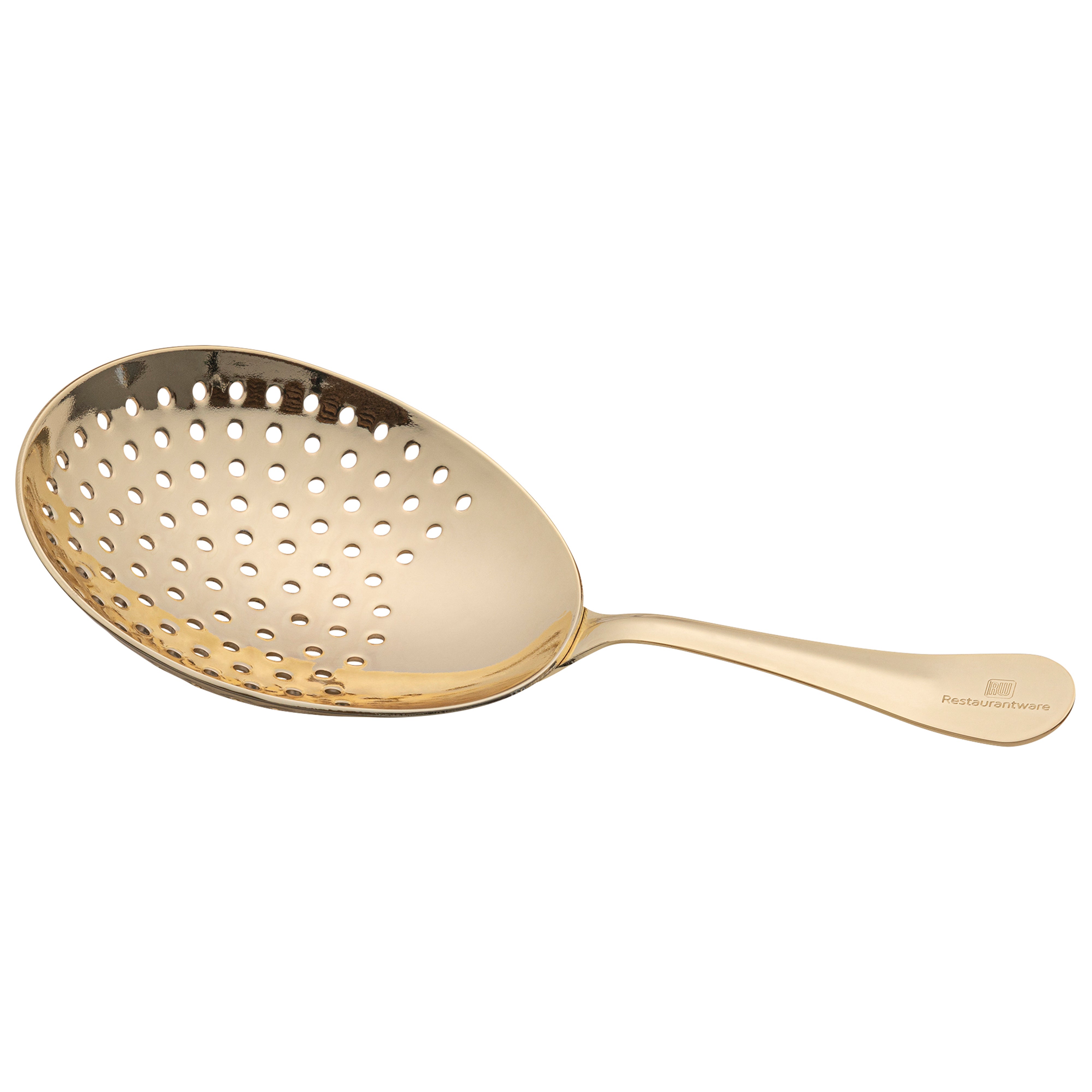 Bar Lux Gold-Plated Stainless Steel Julep Strainer - 6 1/2" - 1 count box