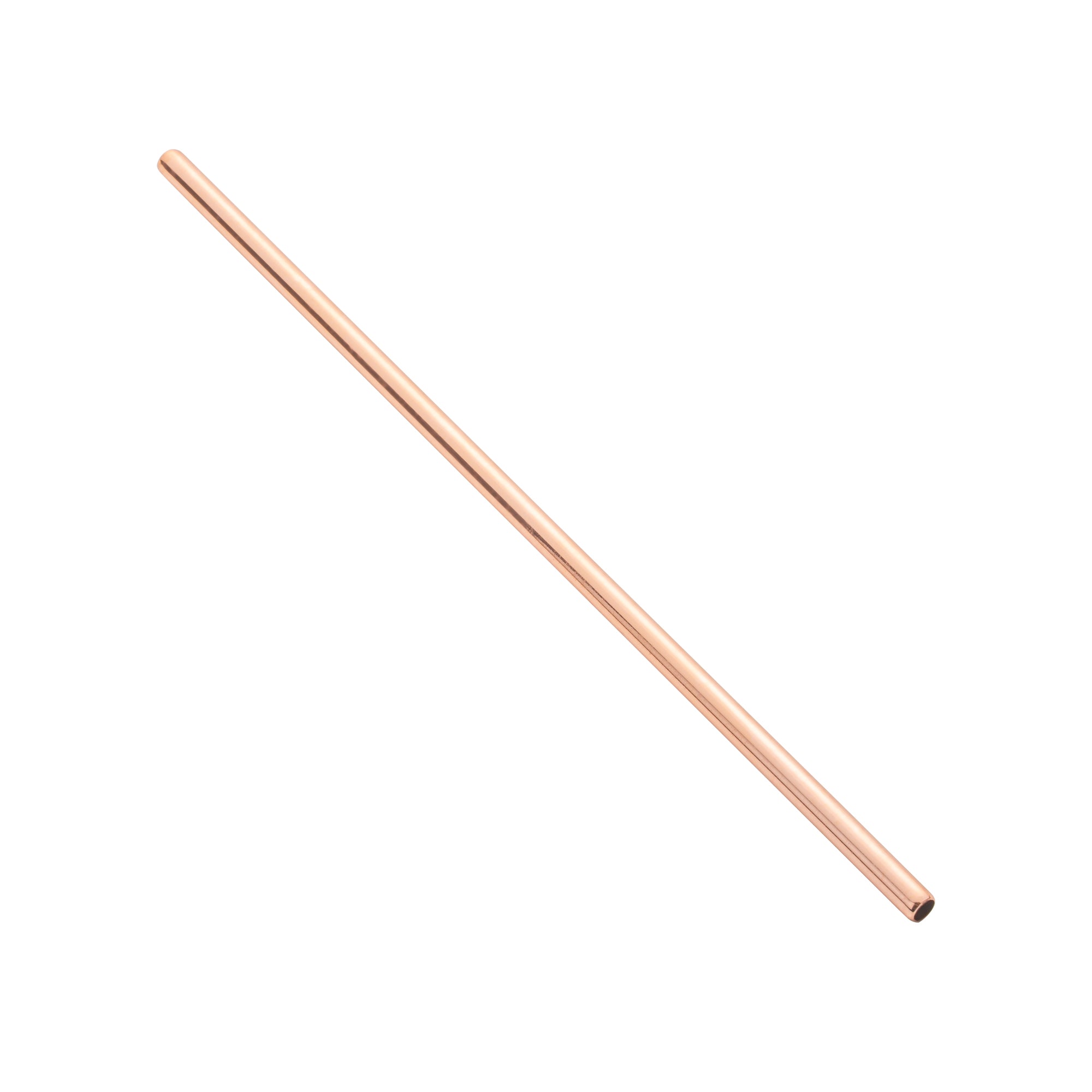 Bar Lux Copper-Plated Stainless Steel Straw - 7 1/2" - 2 count box