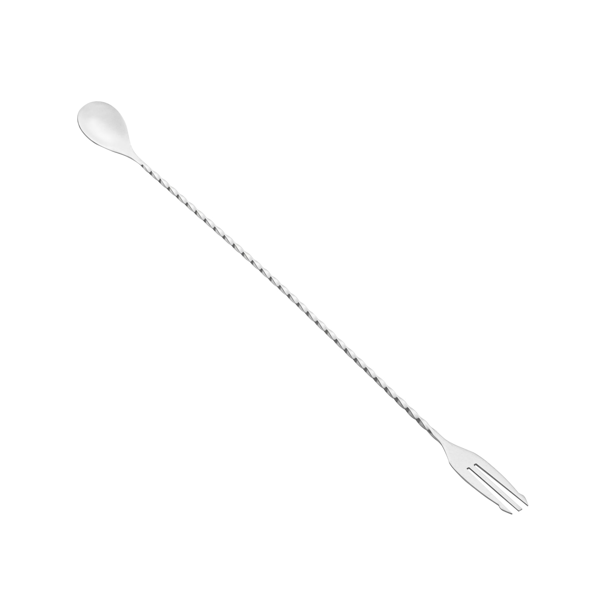 Bar Lux Black-Plated Stainless Steel Trident Barspoon - 16" - 1 count box