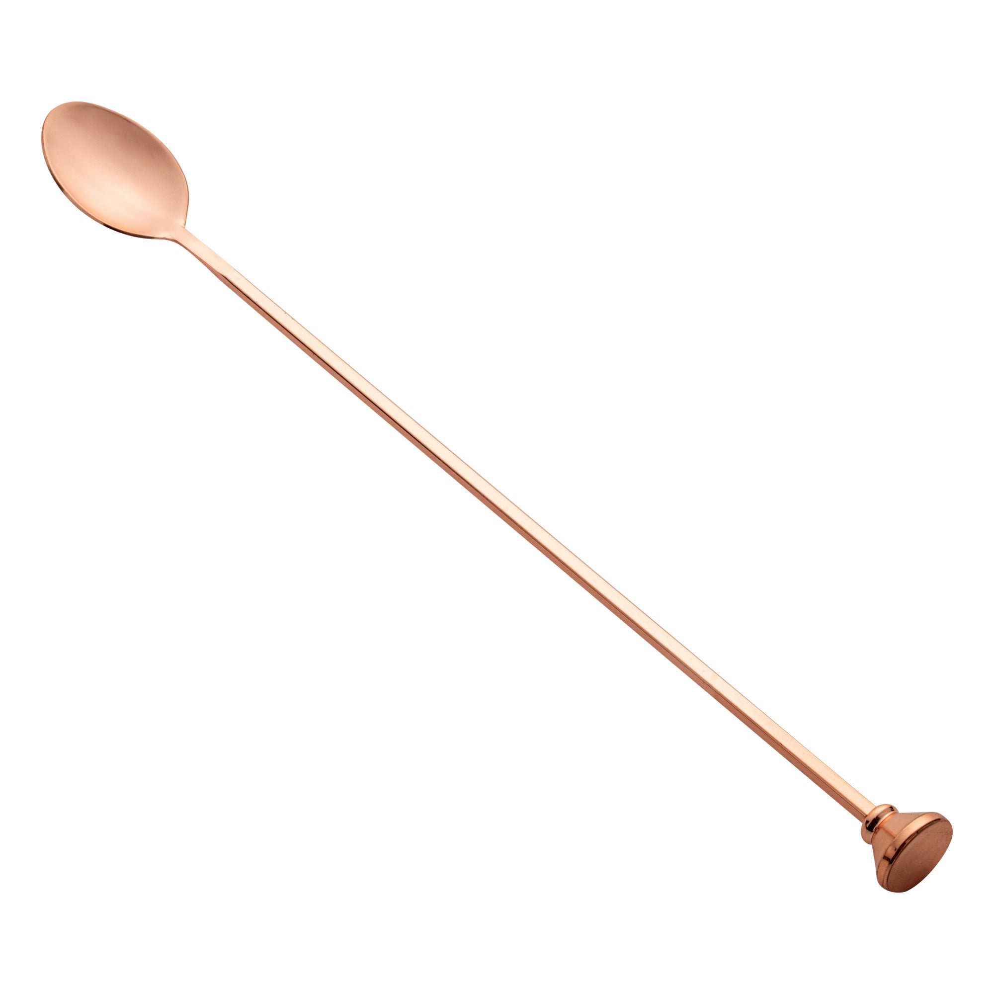 Bar Lux Copper-Plated Stainless Steel Muddler Barspoon - 12" x 1 1/4" x 3/4" - 1 count box