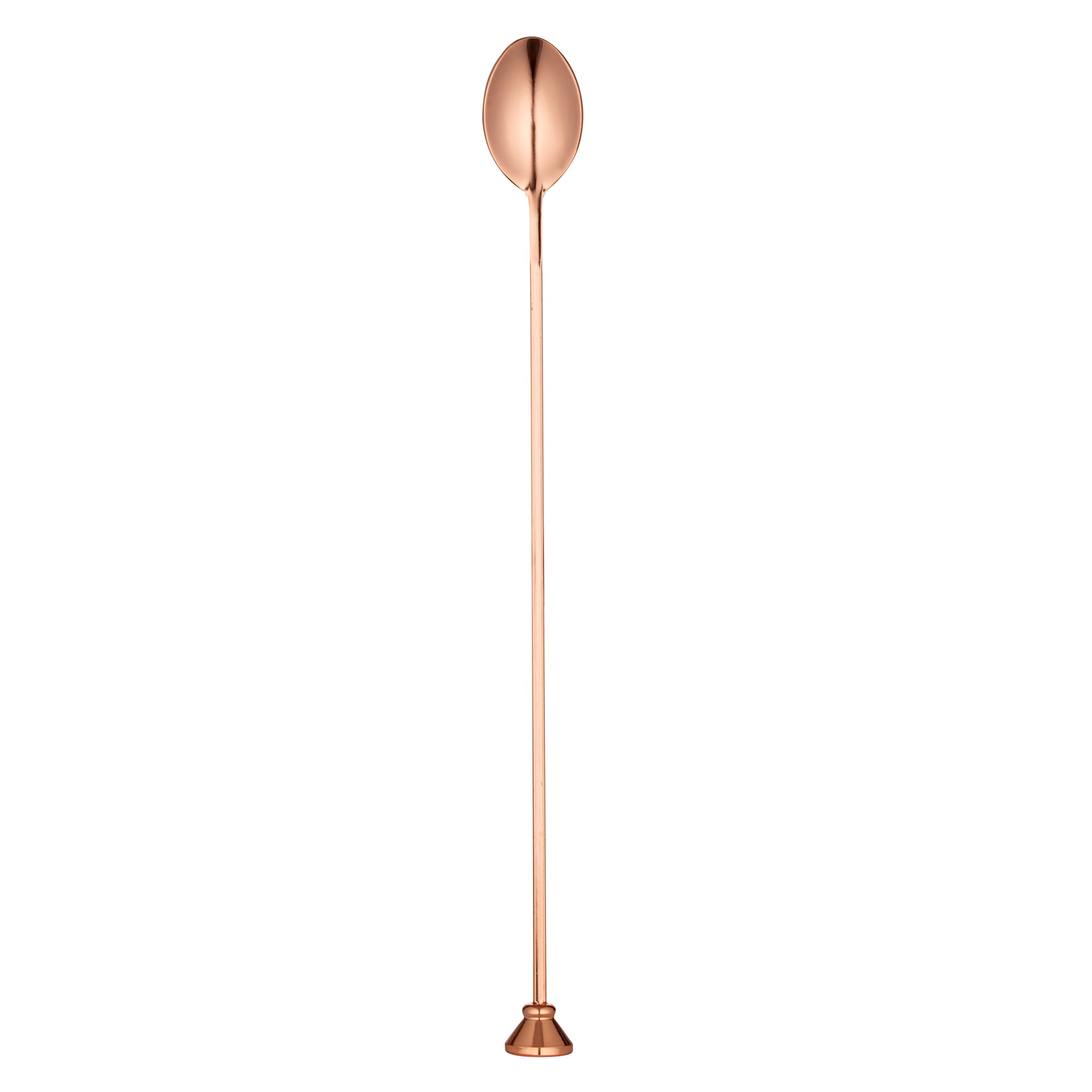 Bar Lux Copper-Plated Stainless Steel Muddler Barspoon - 12" x 1 1/4" x 3/4" - 1 count box