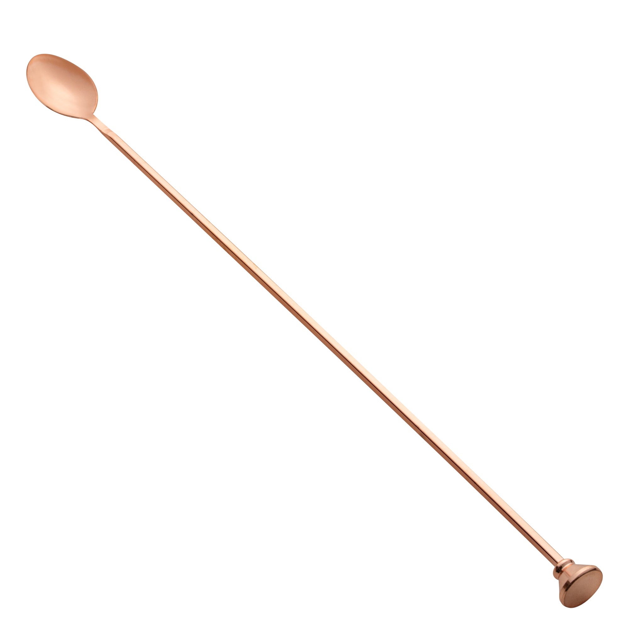 Bar Lux Copper-Plated Stainless Steel Muddler Barspoon - 16" x 1 1/4" x 3/4" - 1 count box