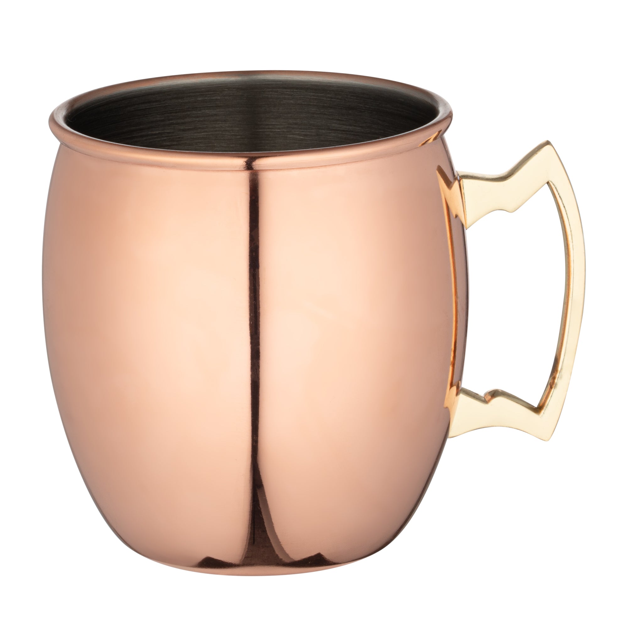 Bar Lux 16 oz Copper-Plated Stainless Steel Moscow Mule Mug - 3 1/2" x 3 1/2" x 3 3/4" - 1 count box