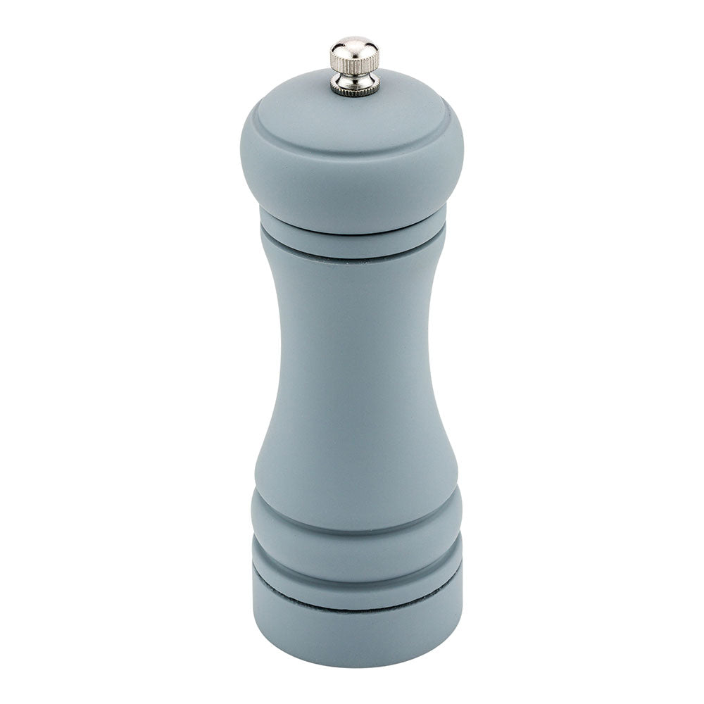 Classic French Gray Wood Pepper Mill - Soft Touch - 2" x 2" x 6" - 1 count box