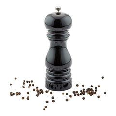 Classic French  Black Wood Pepper Mill - High Gloss - 2