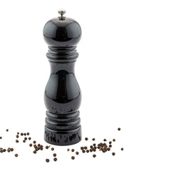 Classic French  Black Wood Pepper Mill - High Gloss - 2 1/4