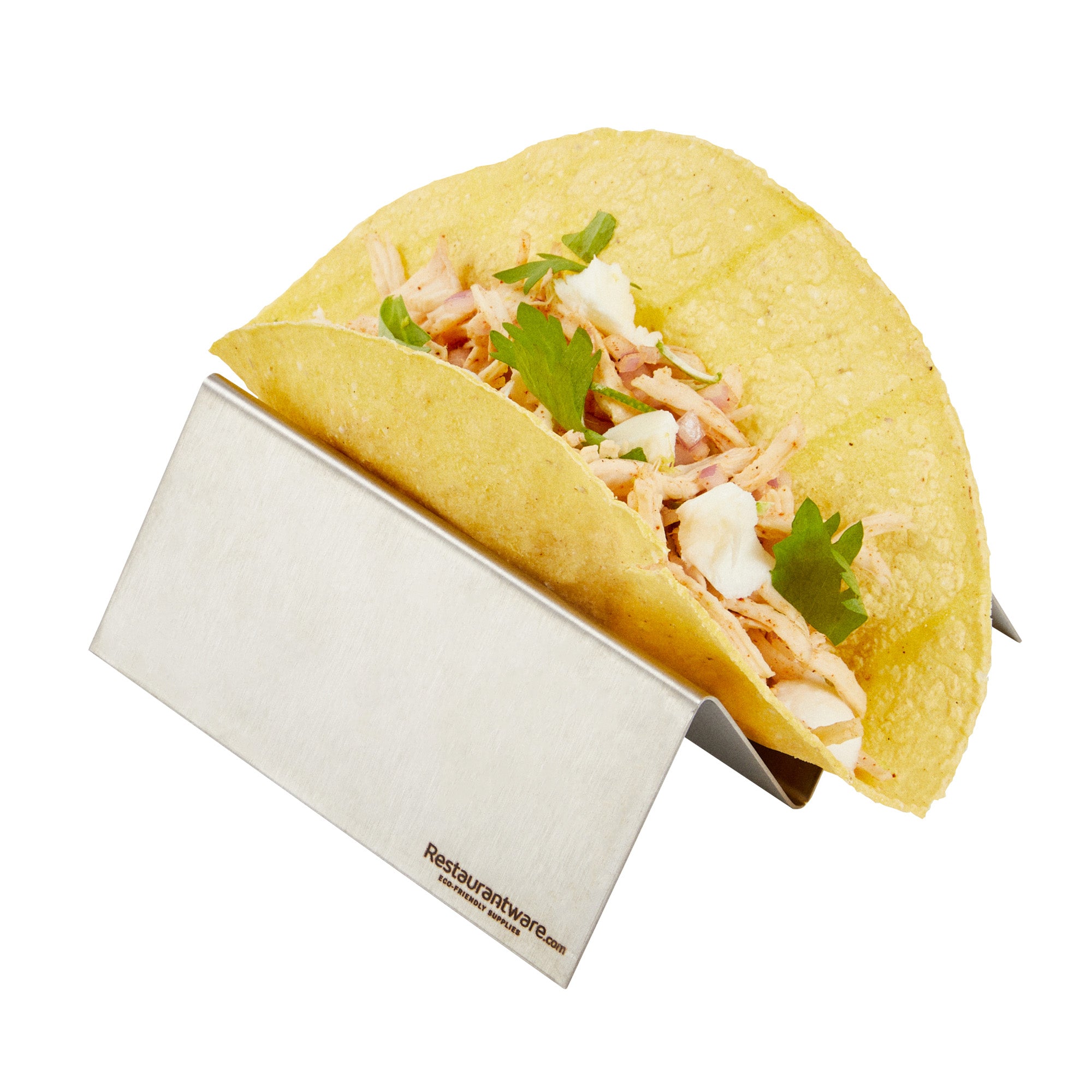 Stainless Steel Single Taco Holder - 4 1/4" x 4" x 1 1/2" - 1 count box