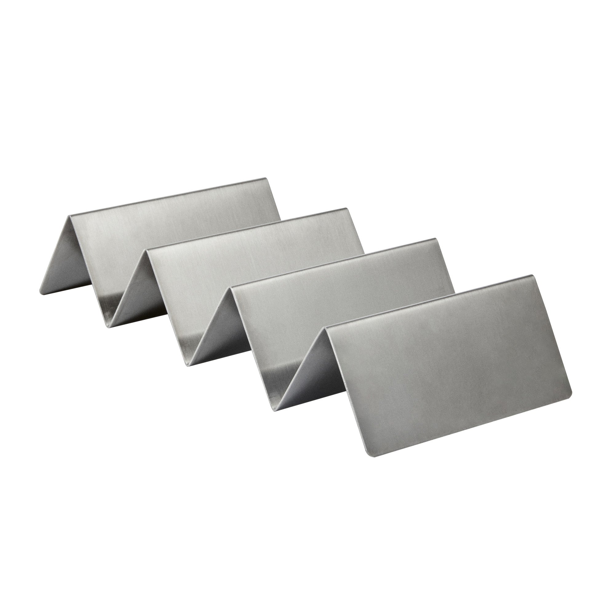 Stainless Steel Triple Taco Holder - 8 1/2" x 4" x 1 1/2" - 1 count box