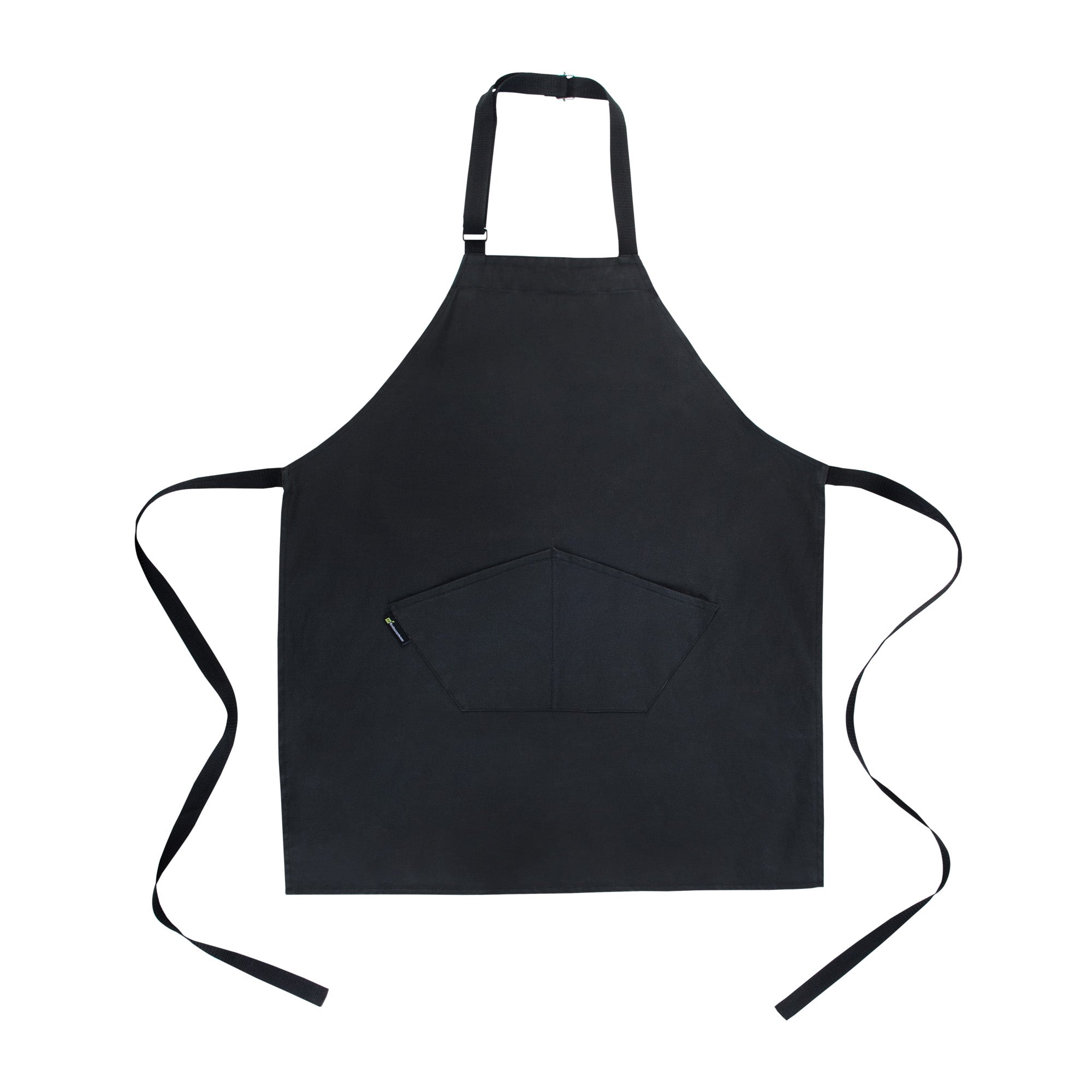 Black Cotton Cooking Apron - Flame Retardant - 32" x 26" - 1 count box