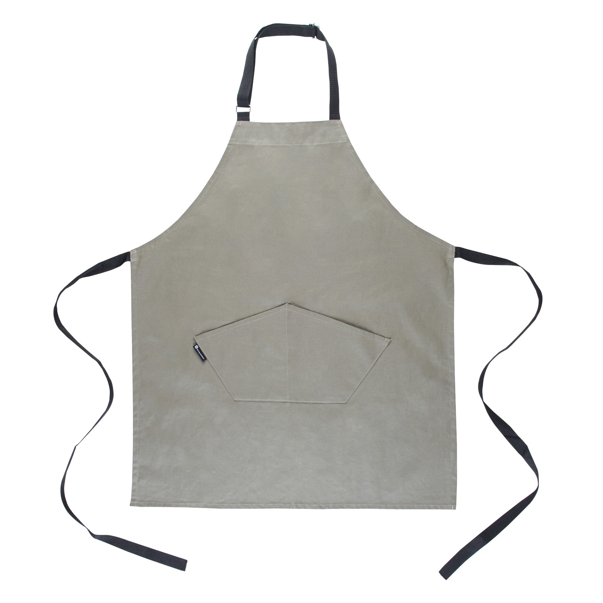 Gray Cotton Cooking Apron - Flame Retardant - 32" x 26" - 1 count box