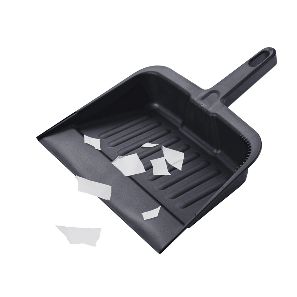 RW Clean Black Plastic Handheld Dustpan - 13" x 12" x 2 3/4" - 1 count box