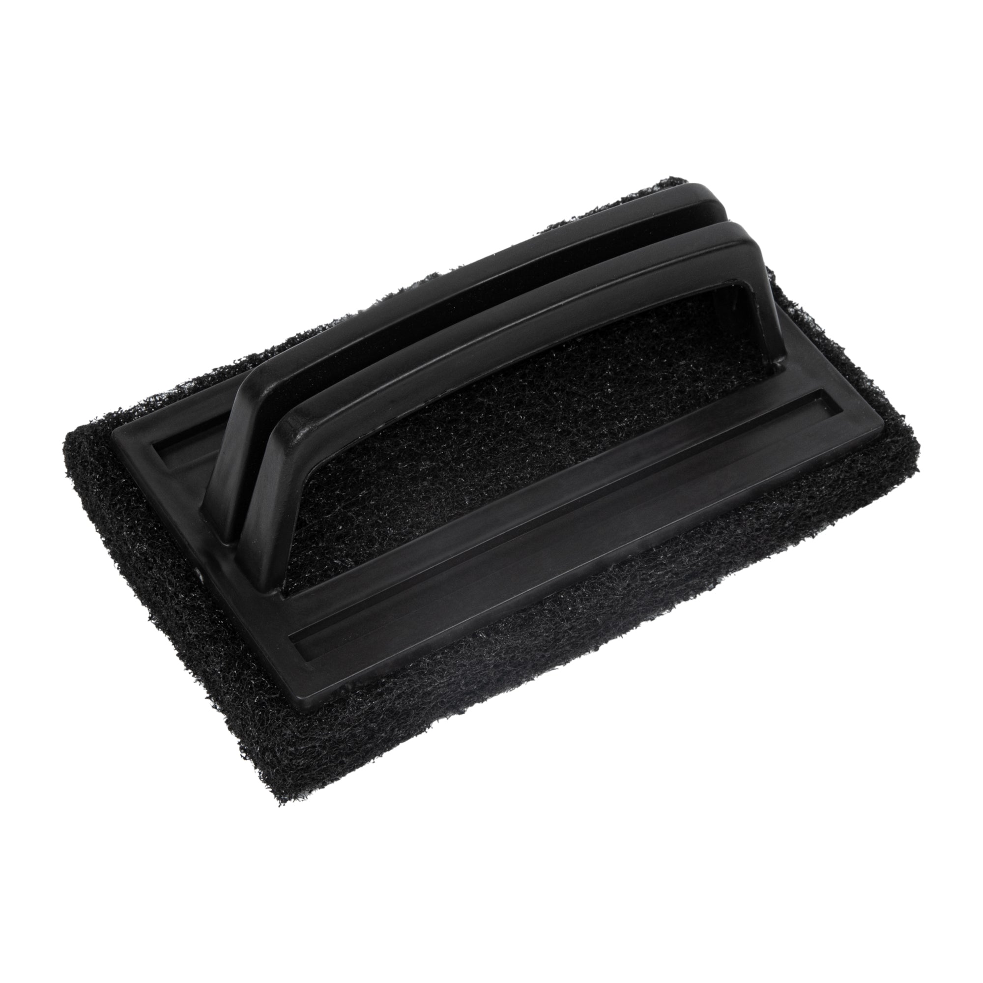 RW Clean Black Heavy-Duty Scouring Pad - Multi-Purpose, with Handle - 6" x 5 1/2" x 3" - 1 count box