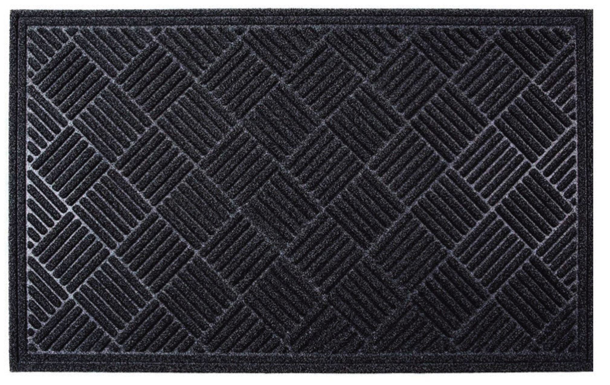 Comfy Feet Black Heavy-Duty Outdoor Floor Mat - Diamond - 60" x 36" - 1 count box