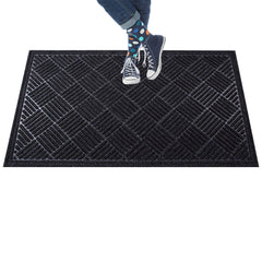 Comfy Feet Black Heavy-Duty Outdoor Floor Mat - Diamond - 60