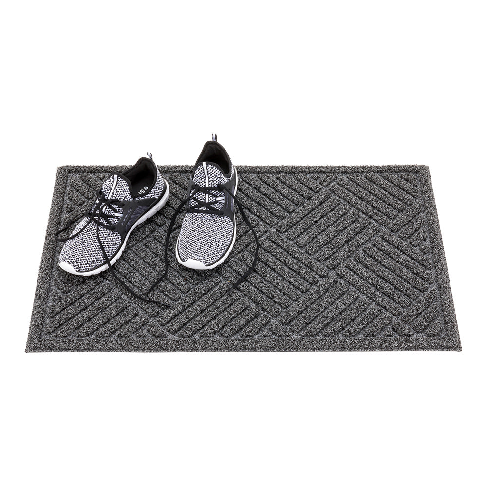 Comfy Feet Gray Heavy-Duty Outdoor Floor Mat - Diamond - 60" x 36" - 1 count box