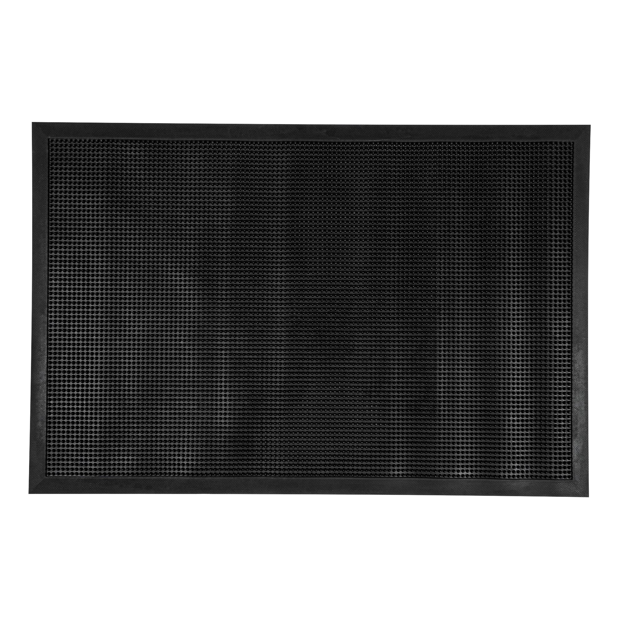 Comfy Feet Black Rubber Floor Mat - Non-Slip - 36" x 24" - 1 count box