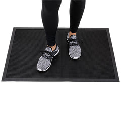 Comfy Feet Black Rubber Floor Mat - Non-Slip - 48