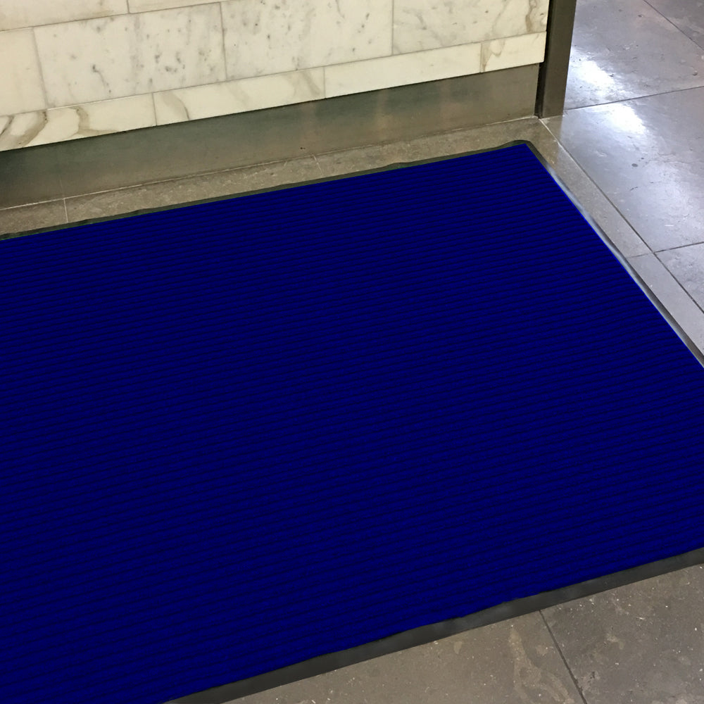 Comfy Feet Blue Carpet Floor Mat - Ribbed - 60" x 36" - 1 count box