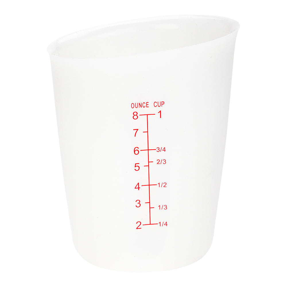 1-cup Silicone Measuring Cup - Flexible - 3 1/2" x 2 1/2" x 4 1/2" - 1 count box