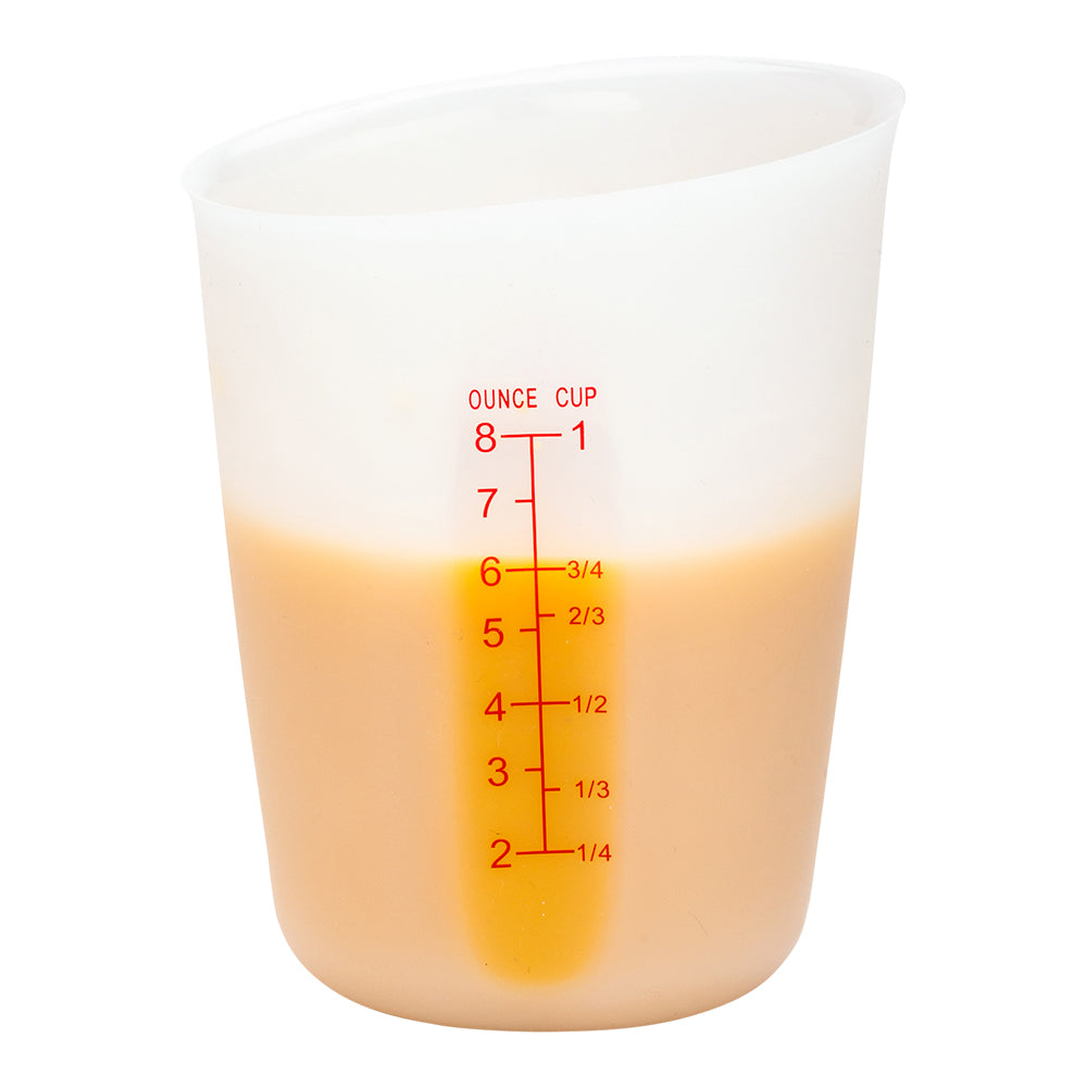 1-cup Silicone Measuring Cup - Flexible - 3 1/2" x 2 1/2" x 4 1/2" - 1 count box