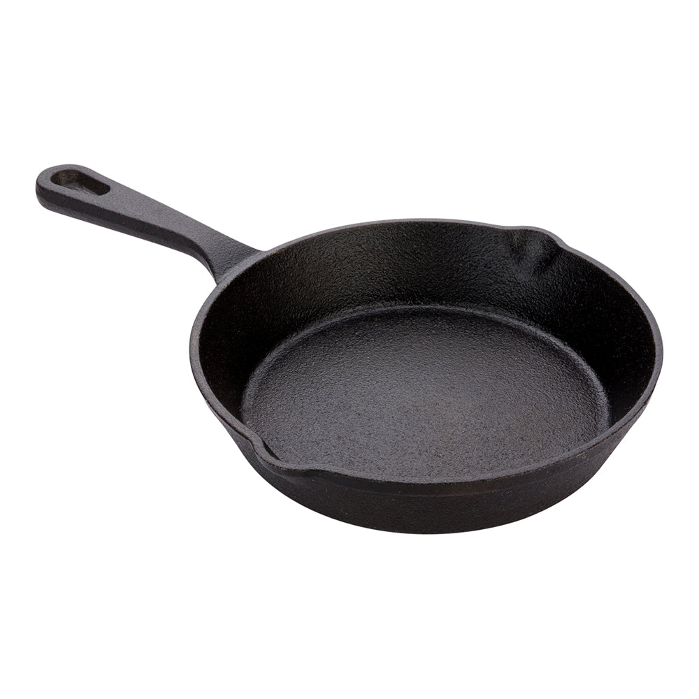 Met Lux Round Black Cast Iron 6" Fry Pan - Pre-seasoned - 1 count box