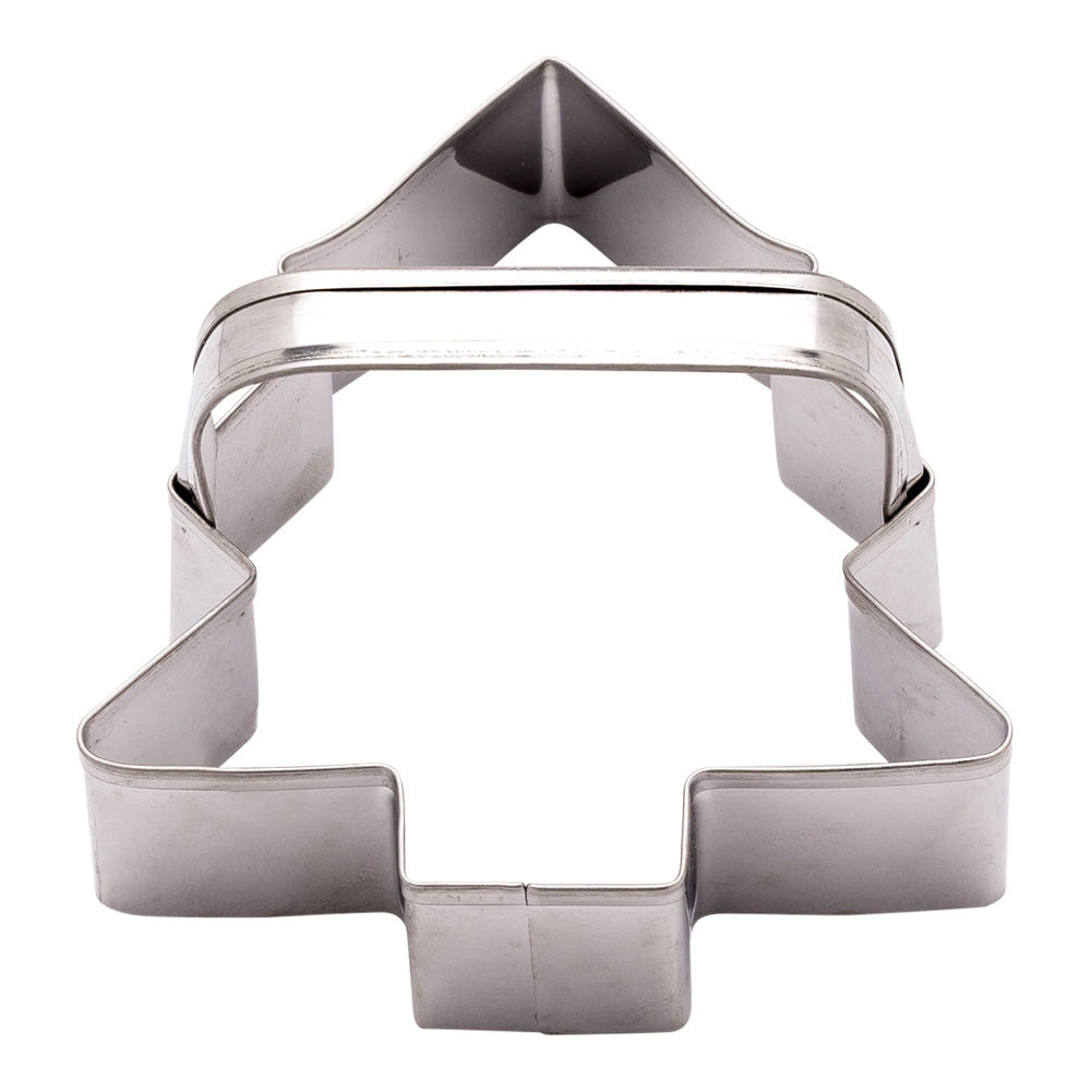 Pastry Tek Metal Christmas Tree Cookie Cutter with Handle 3.7 inch 1 count box