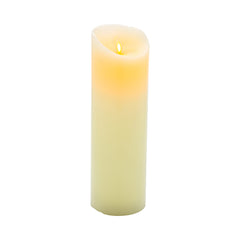 Fire Tek Ivory Plastic Flameless Pillar Candle - Real Wax, Programmable - 3