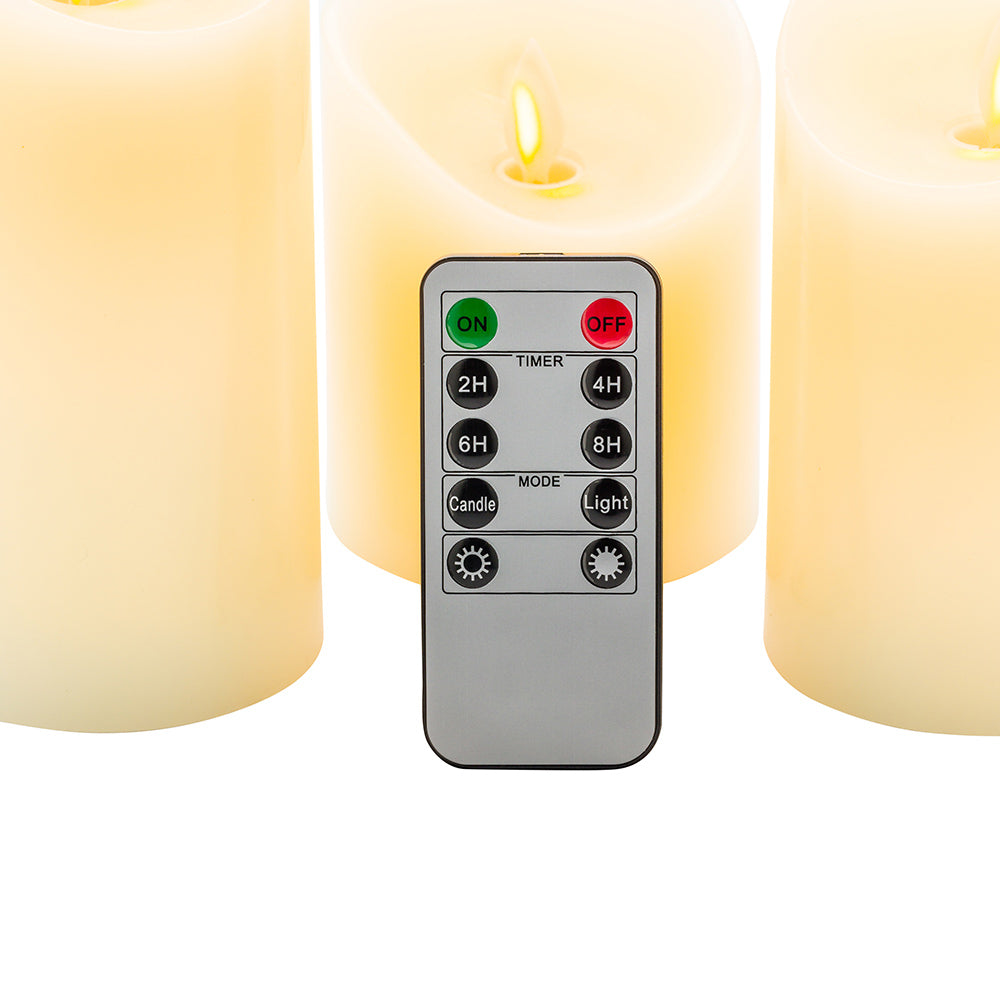 Fire Tek White Plastic Remote Control - For Flameless Pillar Candle - 3 1/2" x 1 1/4" - 1 count box