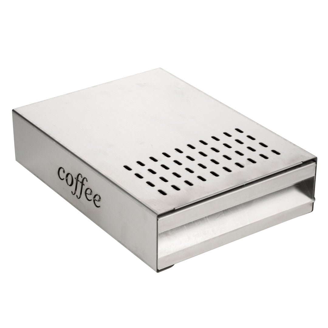 Restpresso Silver Stainless Steel Coffee Knock Box Drawer - 13 1/2" x 9 3/4" x 3 3/4" - 1 count box