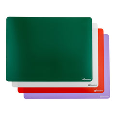 RW Base Rectangle Assorted Plastic Flexible Cutting Board / Chopping Mat Set - Includes 4 Mats - 24