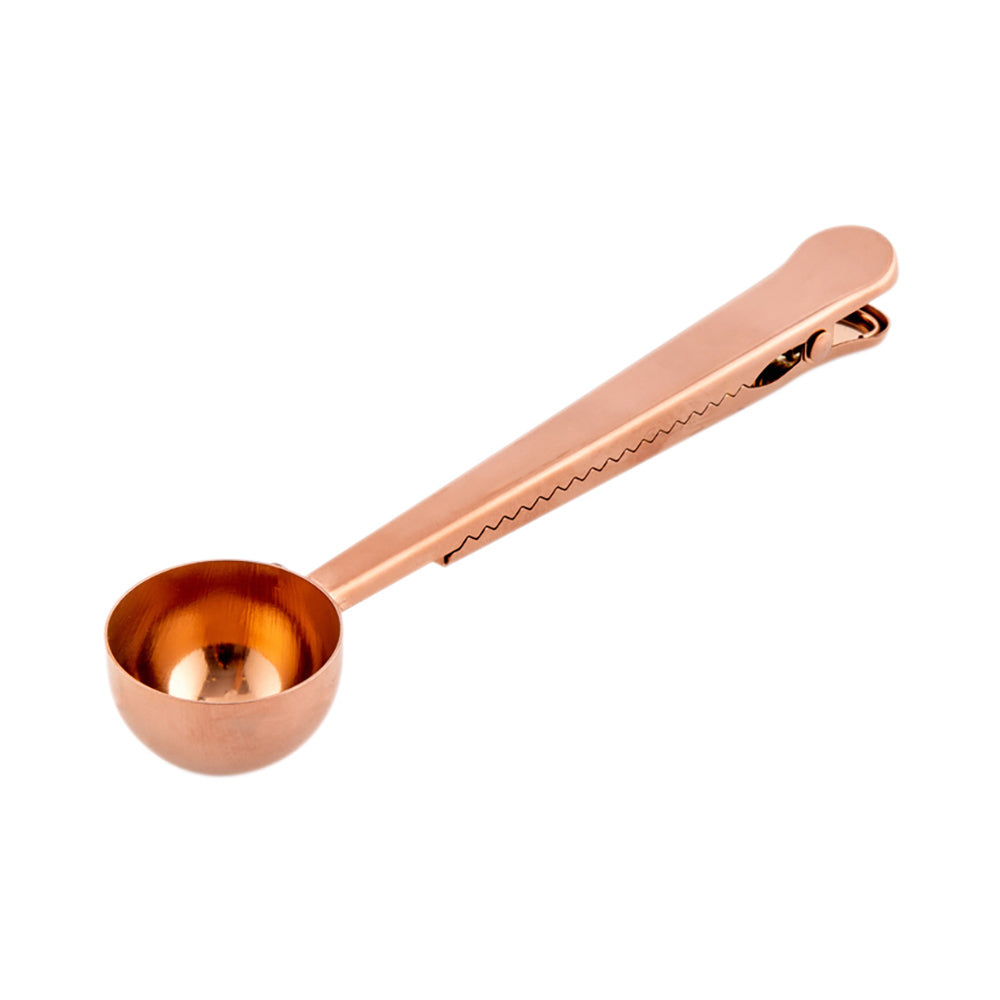 Restpresso 1 Tbsp. Copper-Plated Stainless Steel Coffee / Measuring Scoop - with Bag Clip - 1 count box